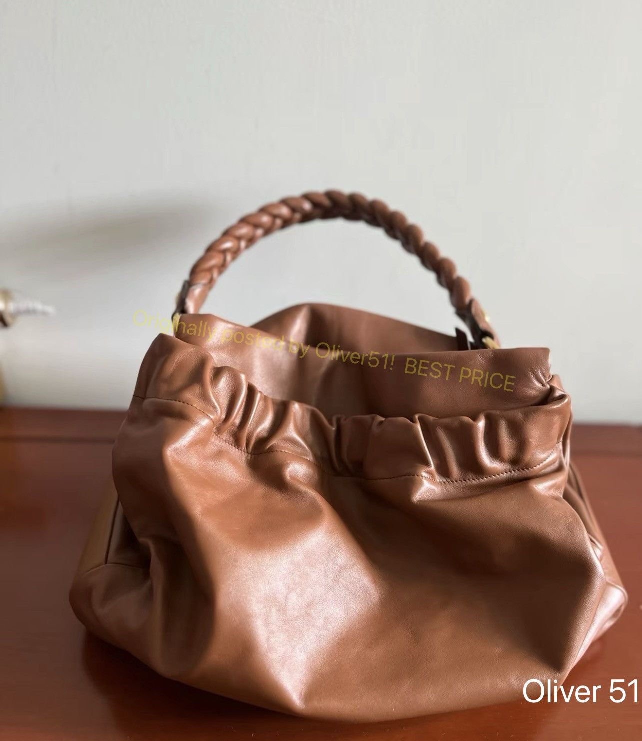 Miu Miu Miu Miu Tote Bag with Woven Handles WYYH8/2609 Size ONE SIZE - 3 Thumbnail