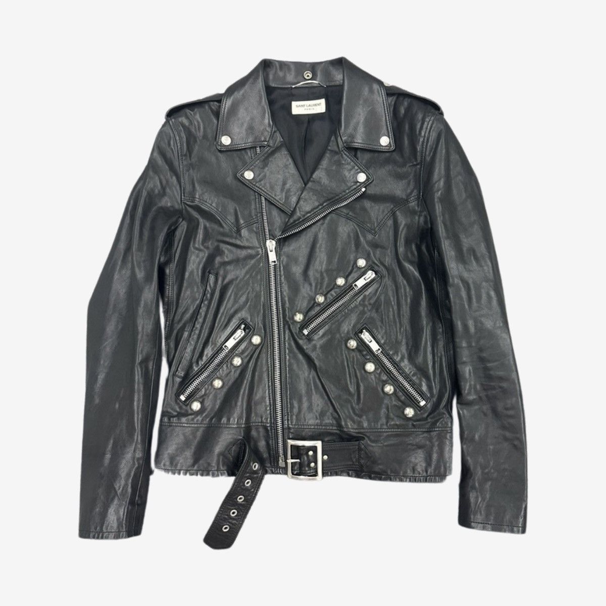 Saint Laurent Paris *RARE* Saint Laurent SS15 Stud Leather Jacket Sz.48 Size US M / EU 48-50 / 2 - 5 Thumbnail