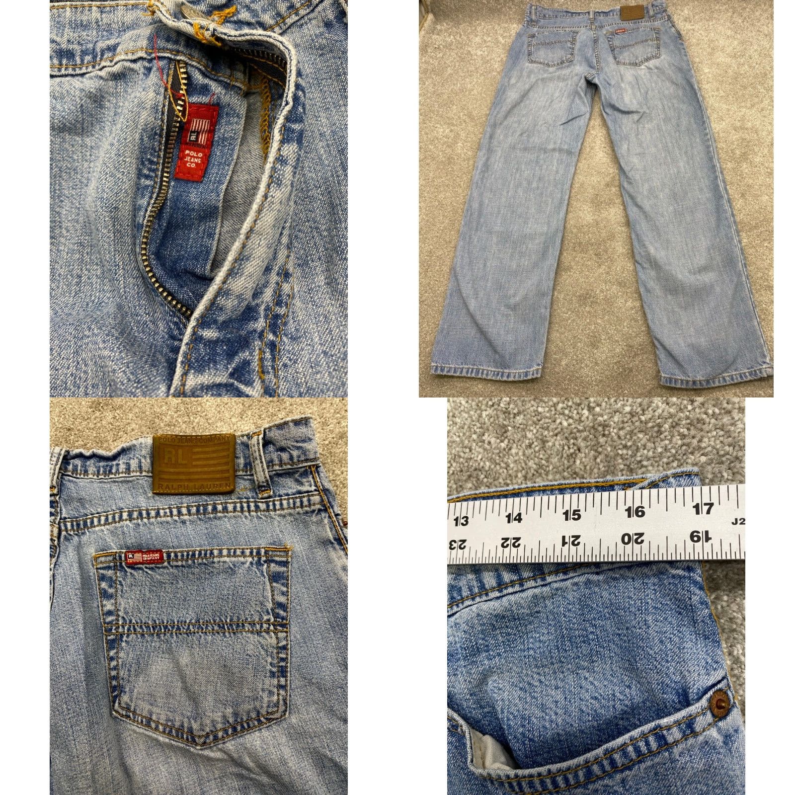 Ralph Lauren Polo Jeans by Ralph Lauren Jeans Womens 12x31 Blue Denim Cotton 5292 34x31 Blue Women Jeans 90s Style Straight Womens Size 24" / US 00 / IT 34 - 8 Thumbnail