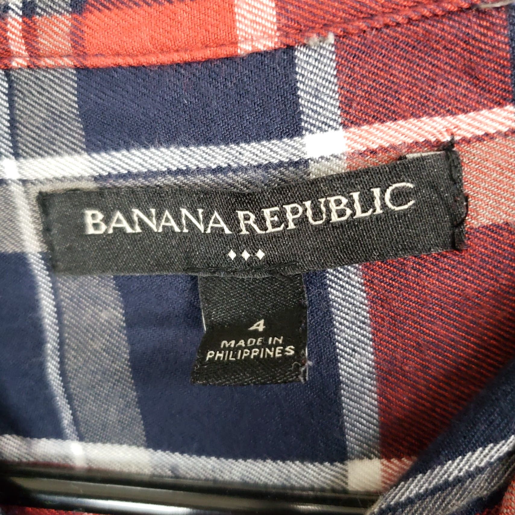 Banana Republic Banana Republic Shirt Dress Womens Size 4 Plaid Belted Long Sleeve Blue Red Shirt Dress Womens Size S / US 4 / IT 40 - 6 Thumbnail