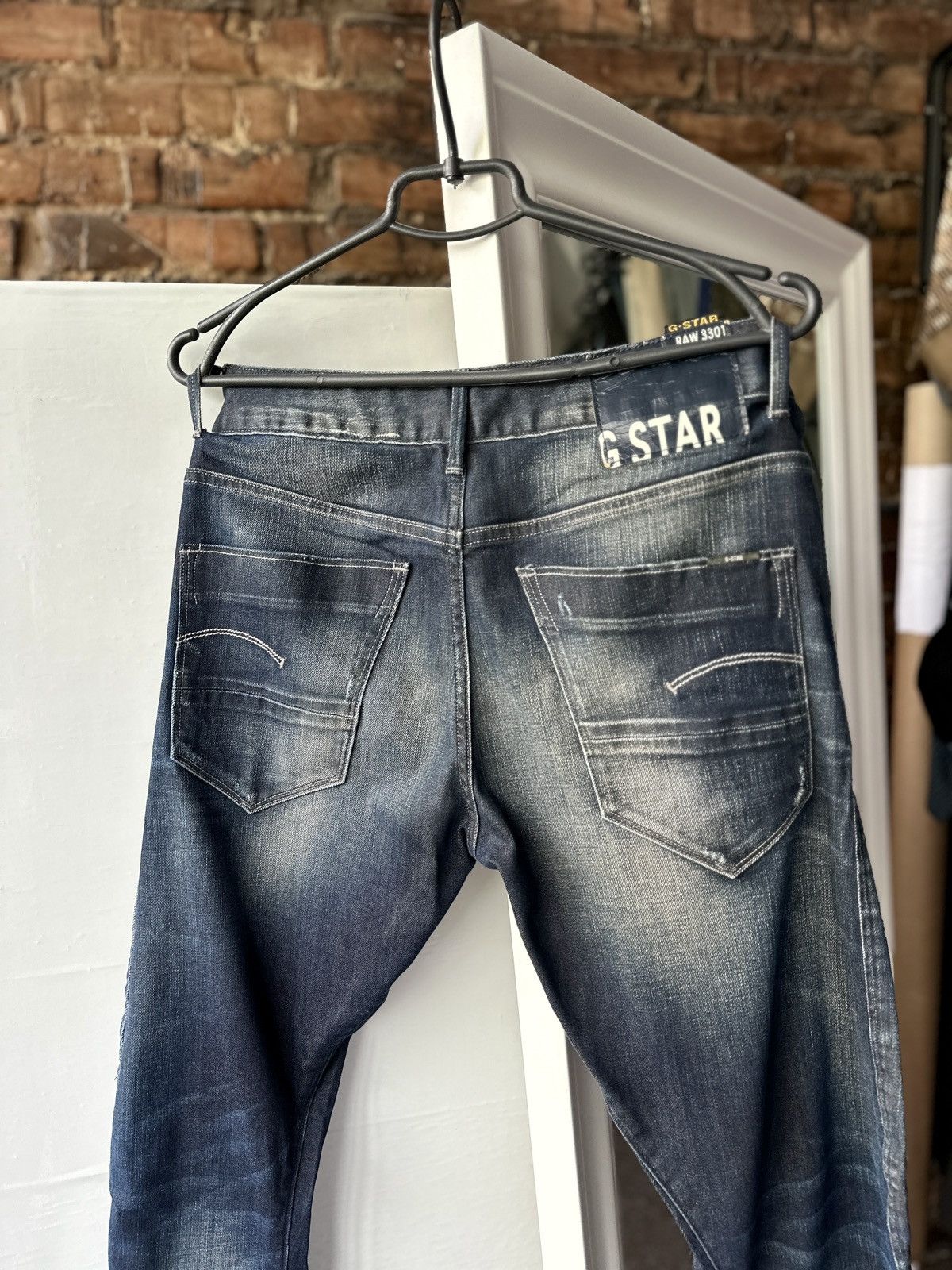 G-Star Men’s Jeans G-Star Raw Comfort Pale Denim Vintage Aged Blue Size US 27 - 4 Thumbnail
