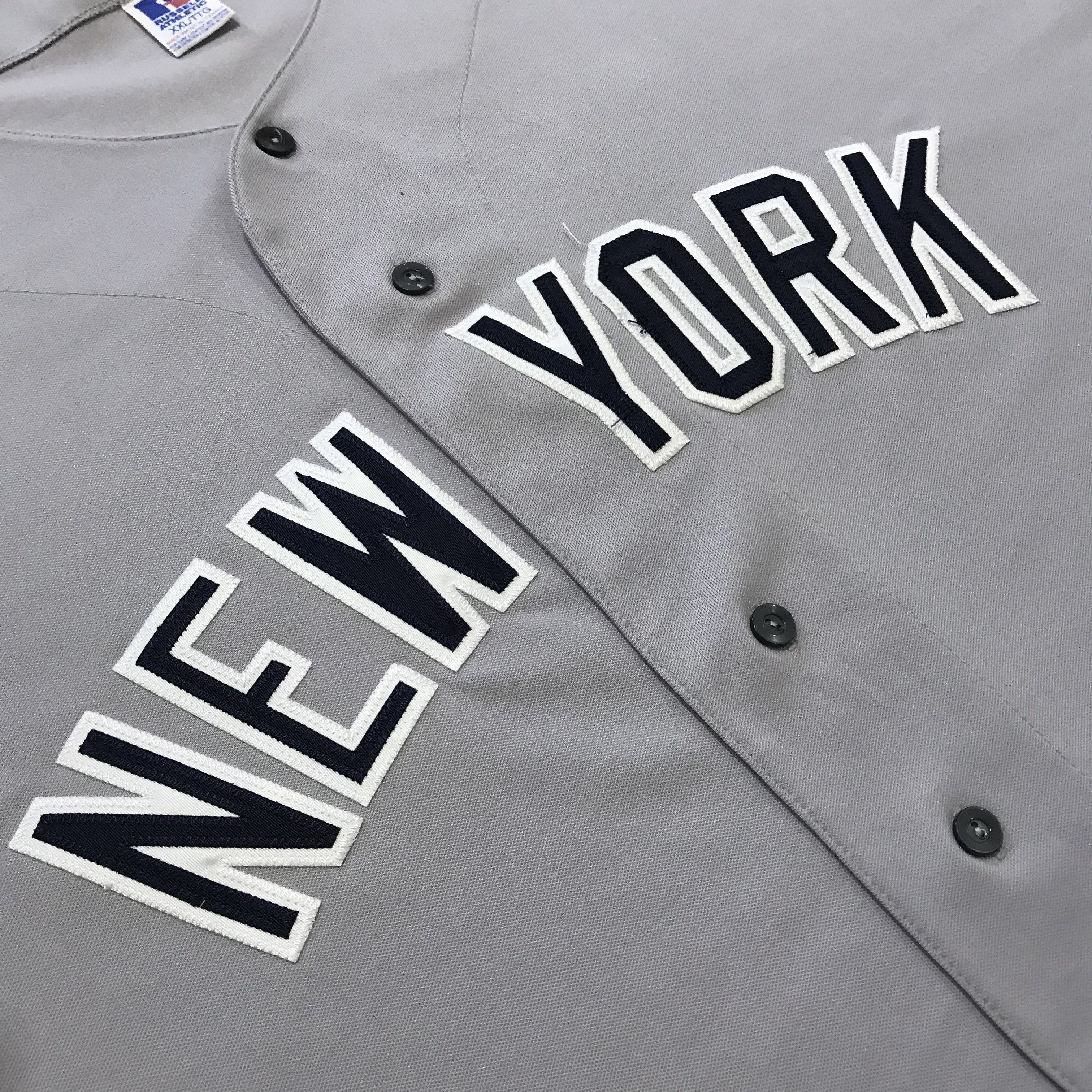 New York Yankees NEW YORK YANKEES Vintage Button Jersey Russell MLB Rare 90s Size US XXL / EU 58 / 5 - 7 Thumbnail