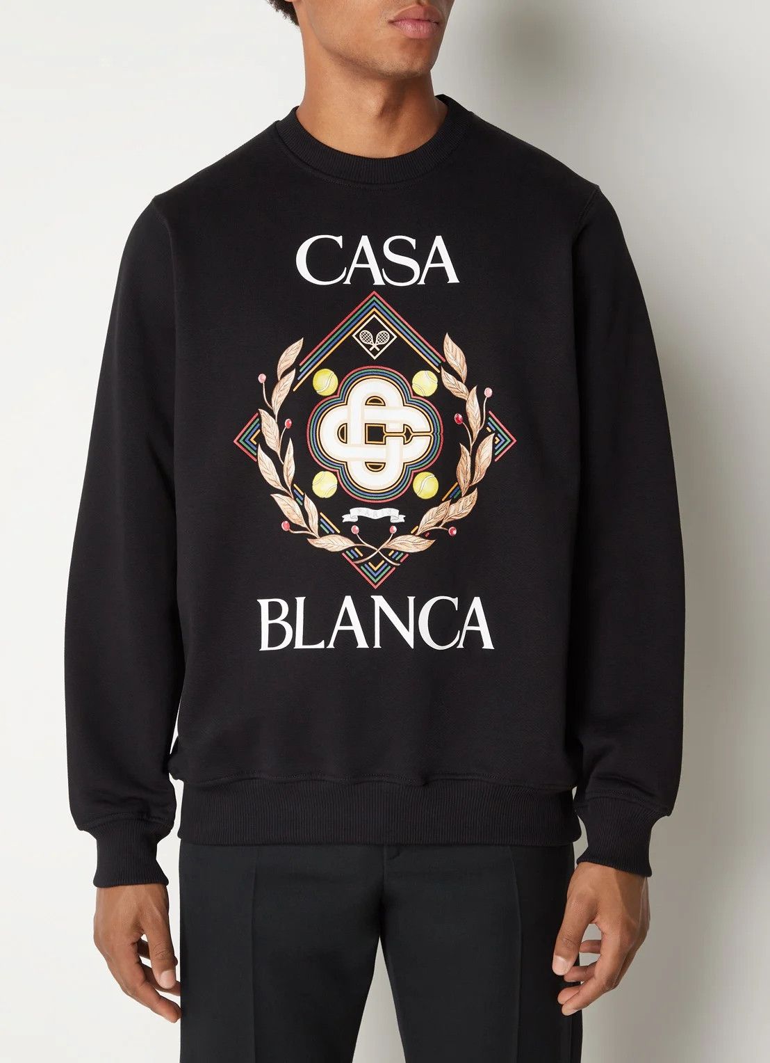 Casablanca o1mle0626 Championship Diamond Printed Sweatshirt in Black Size US L / EU 52-54 / 3 - 4 Thumbnail