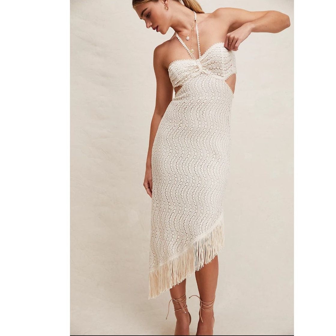 Free People New Free People Anna Sui Crochet Lace Cutout Dress $660 XS Size XS / US 0-2 / IT 36-38 - 1 Thumbnail
