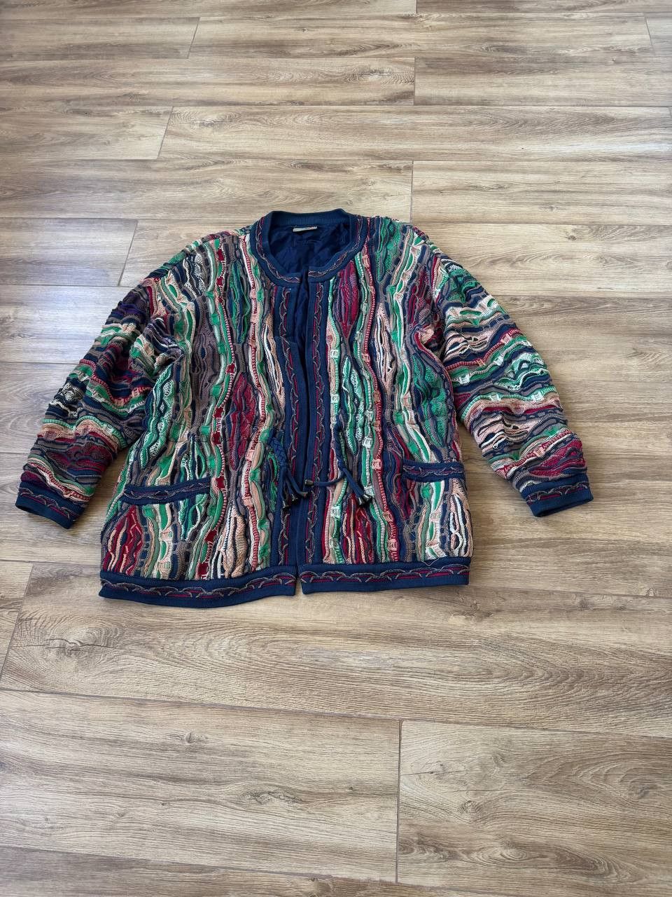 Coogi COOGI Australia Jacket XL 3D Knit Cardigan Sweater Biggie Size US XL / EU 56 / 4 - 2 Thumbnail