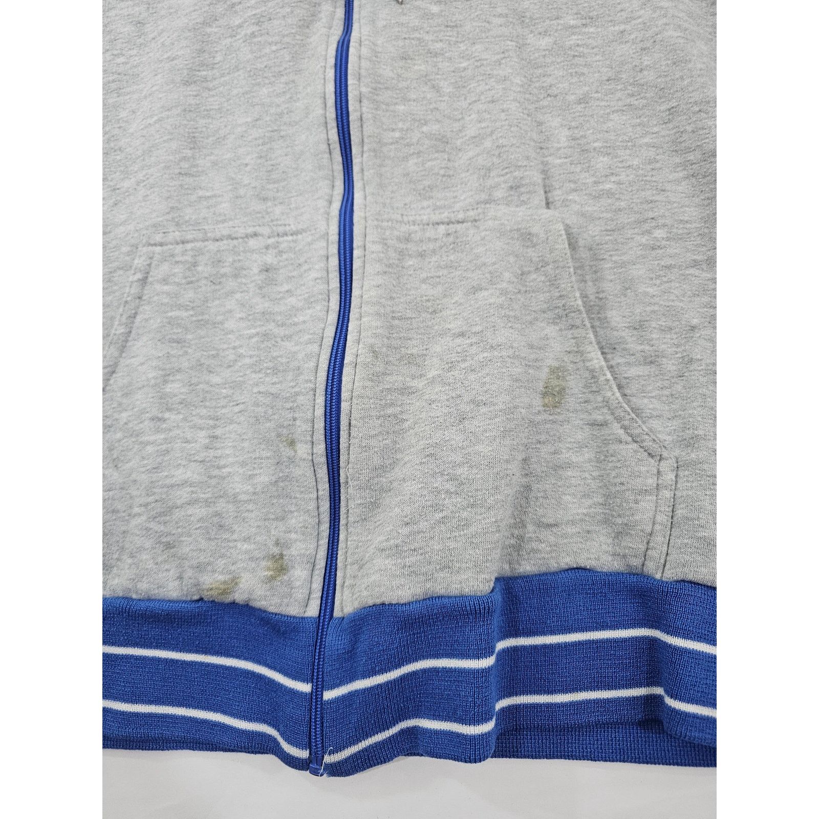 Nike 80s NIKE Zip-Up Hoodie Sweatshirt GRAY Blue Sz XL Size US XL / EU 56 / 4 - 6 Thumbnail
