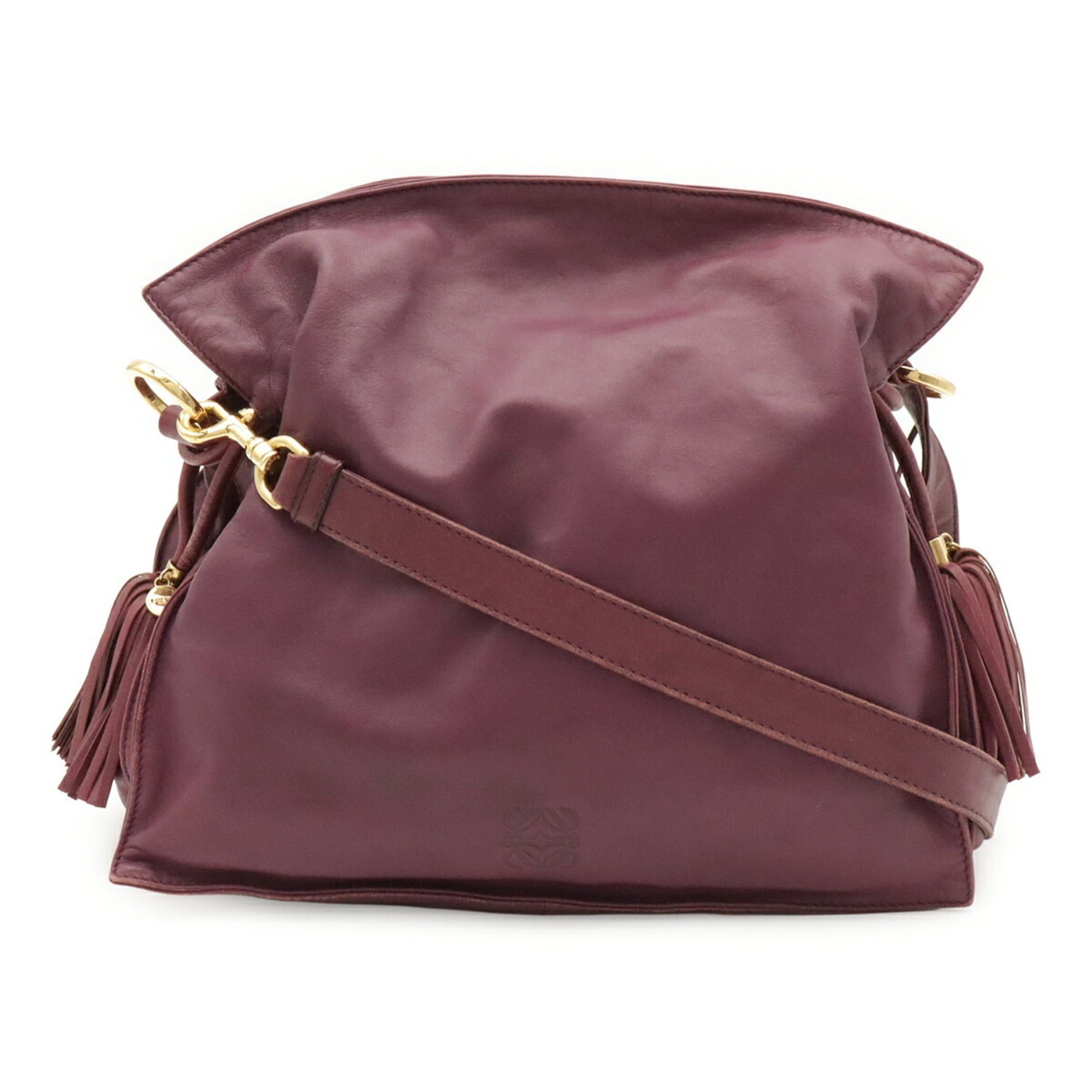 Loewe LOEWE Flamenco Shoulder Bag, Pouch Style, Tassel, Nappa Leather, Purple Size ONE SIZE - 1 Thumbnail