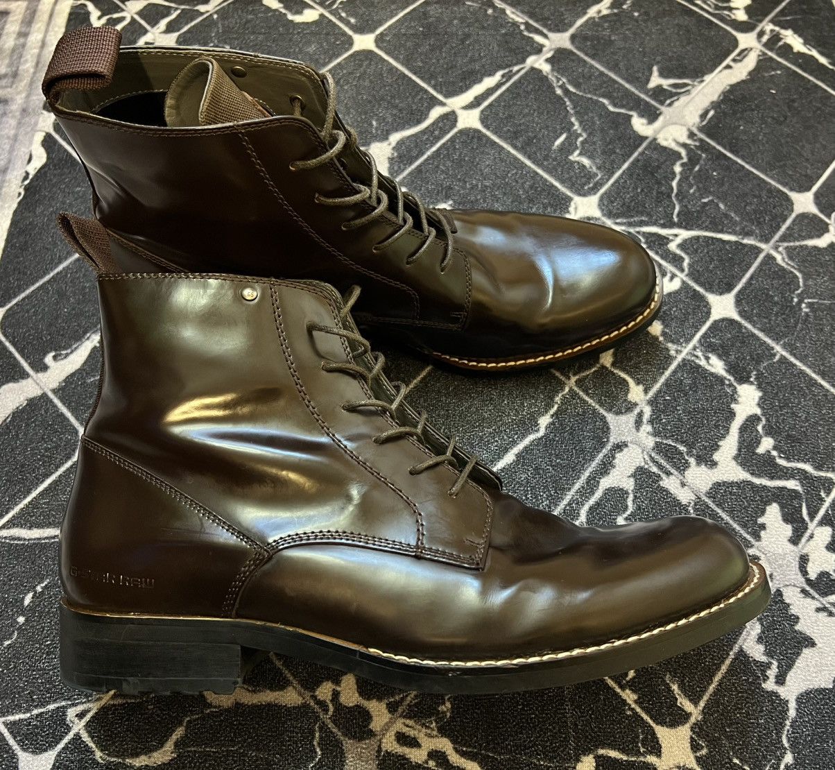 G Star Raw Leather Vintage Boots