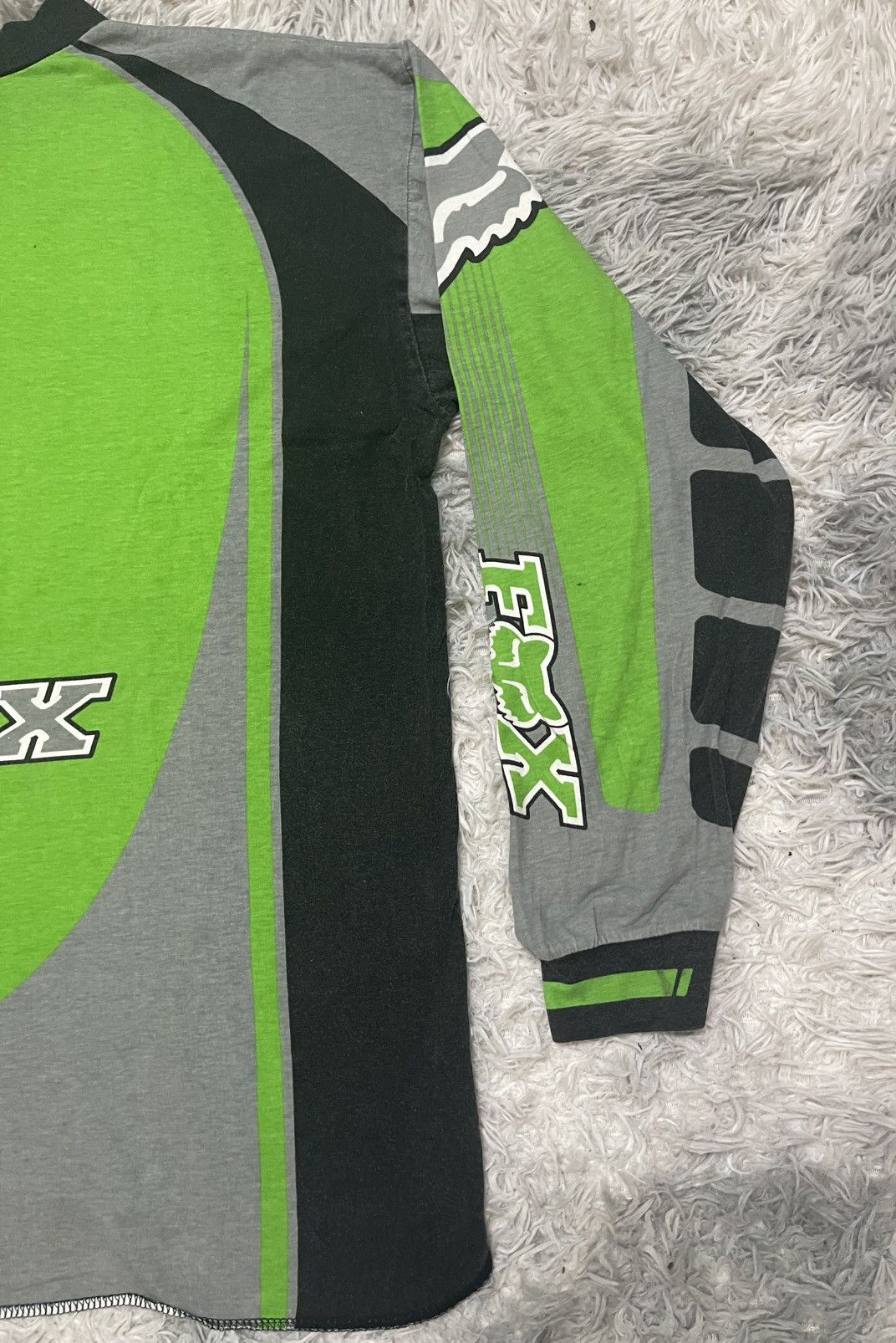 Fox Racing VINTAGE FOX RACING SHIRT GREEN COLOUR RARE Size US L / EU 52-54 / 3 - 13 Thumbnail