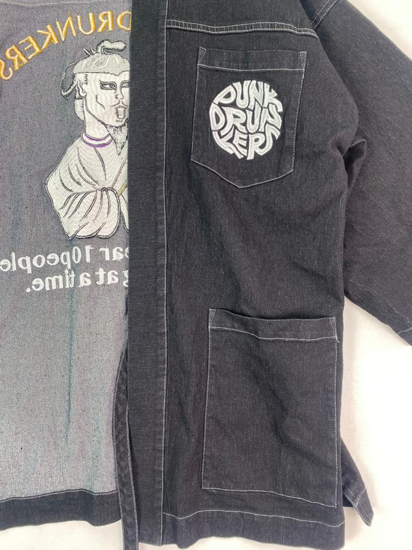 Japanese Brand Punk Drunker denim kimono japan traditional jacket Size US XL / EU 56 / 4 - 4 Thumbnail