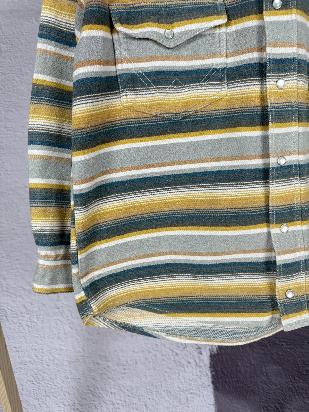 Vintage Wrangler vintage Authentic Western Jeans striped shirt Size US S / EU 44-46 / 1 - 6 Thumbnail