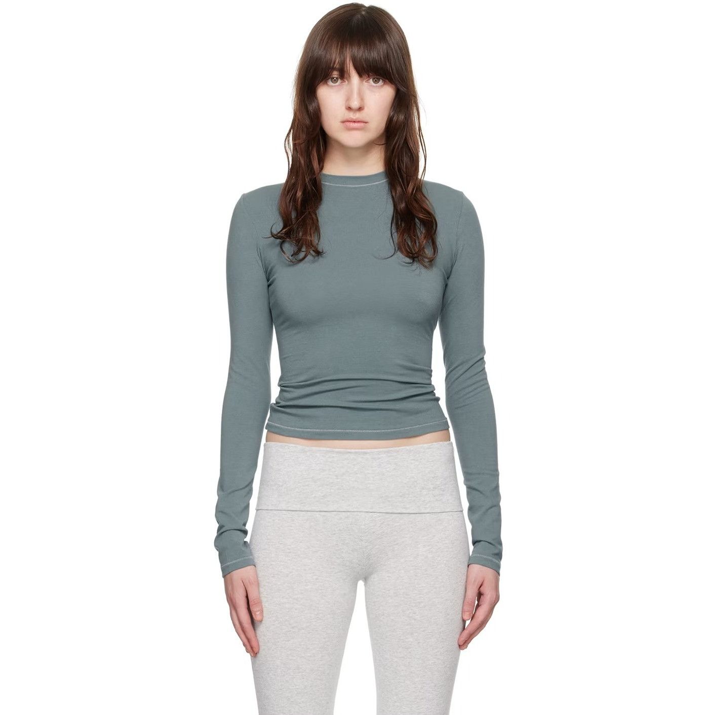 SKIMS SKIMS Cotton T-Shirt Stretch Jersey Long Sleeve T-Shirt in K Size M / US 6-8 / IT 42-44 - 5 Thumbnail