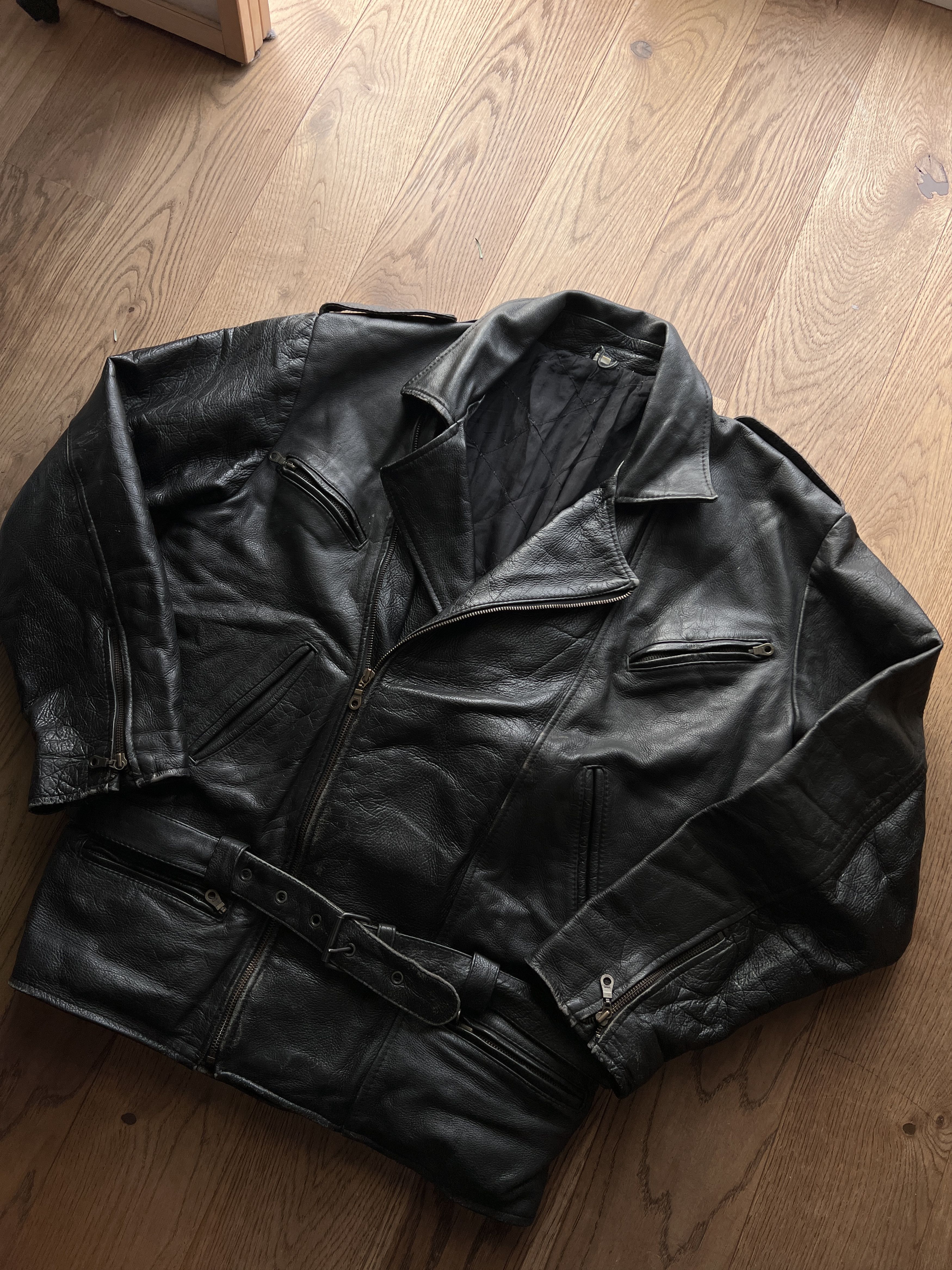 Japanese Brand Vintage 90s racing leather bomber jacket biker y2k punk rare Size US L / EU 52-54 / 3 - 15 Thumbnail