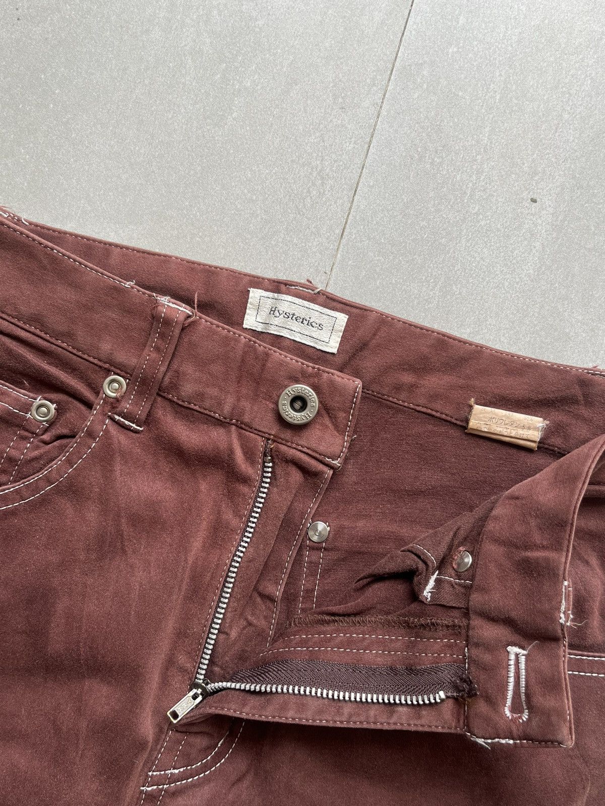 Hysteric Glamour Hysterics hysteric glamour soft burgundy pant Size US 26 / EU 42 - 4 Thumbnail