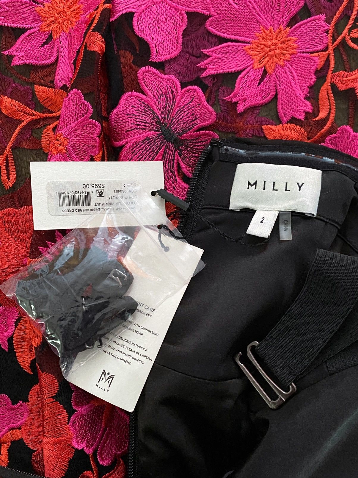 MILLY Milly Floral-Embroidered Midi Dress size 2 Size XS / US 0-2 / IT 36-38 - 14 Thumbnail