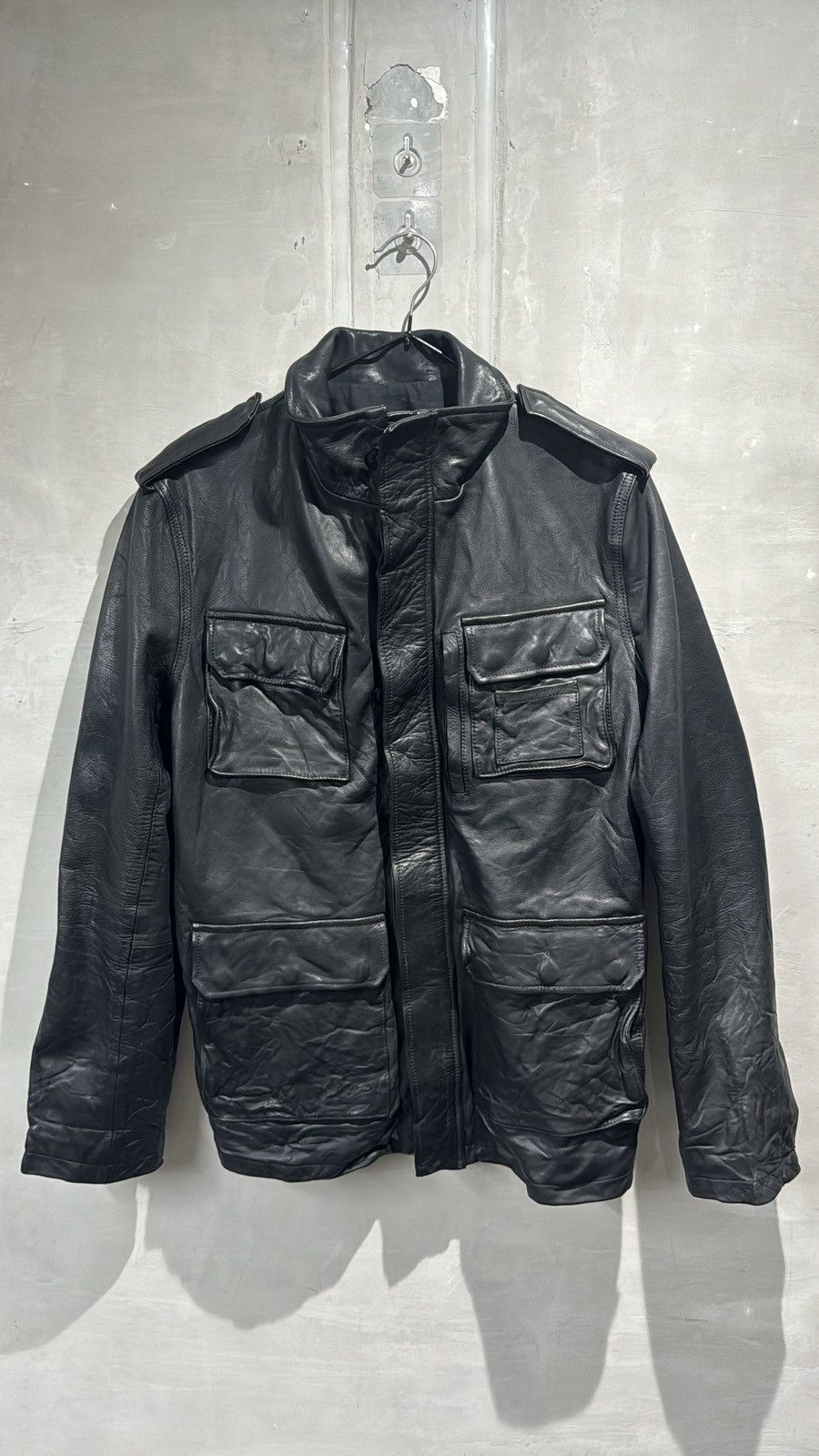 Japanese Brand Attack The Mind 7 Tactical Oxhide Leather Jacket Size US L / EU 52-54 / 3 - 6 Thumbnail