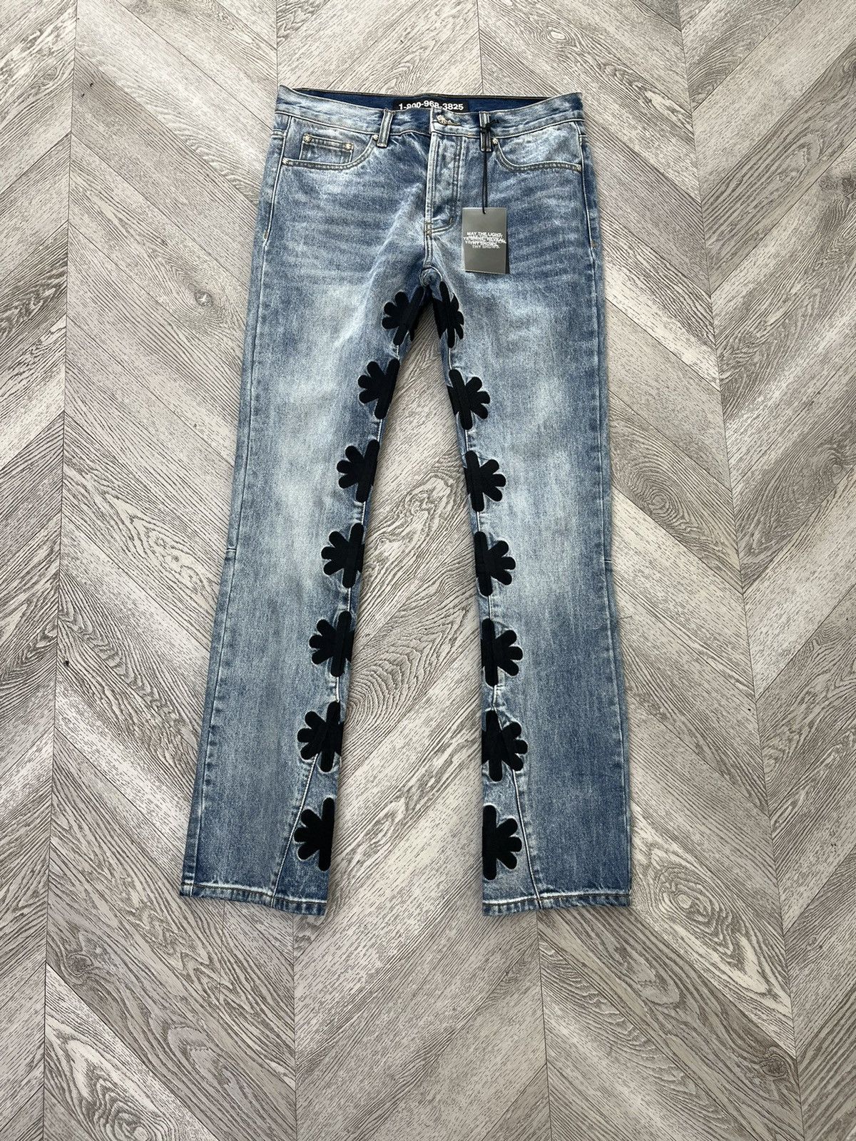 LOSTSHDWS LOSTSHDWS SUN LOGO DENIM PANTS | Grailed