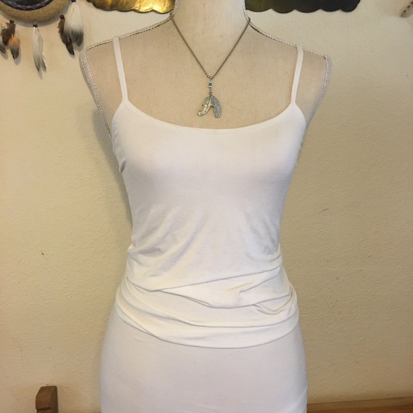 Jewelry Southwest style silver feather turquoise necklace Size ONE SIZE - 4 Thumbnail