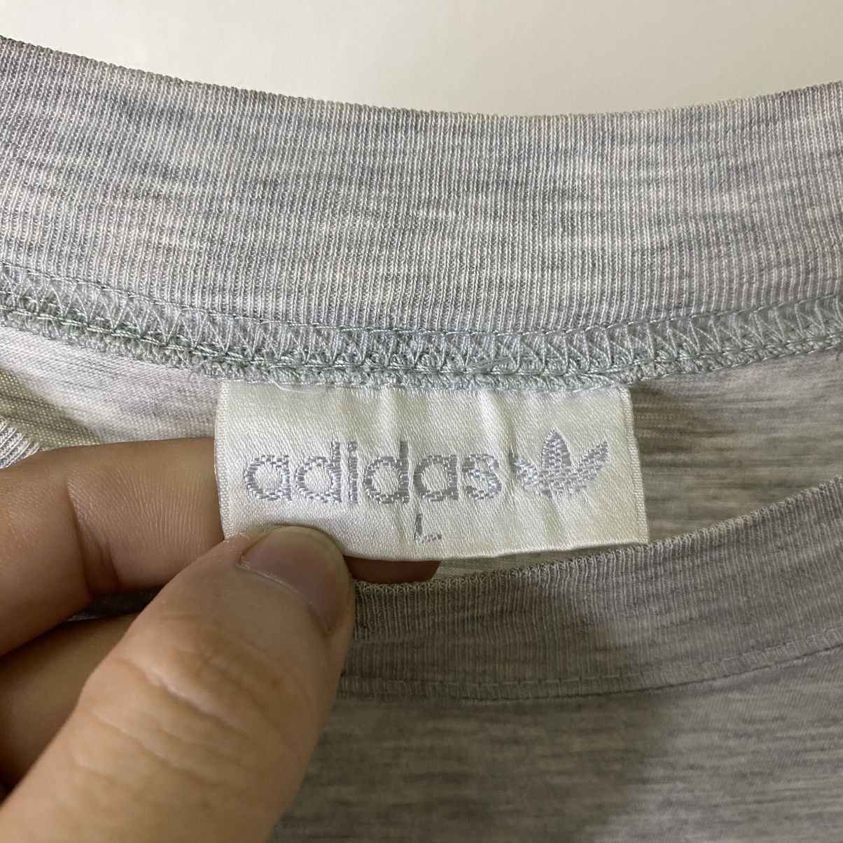 Adidas Vintage 1990s Adidas Essential Grey T Shirt Size US XL / EU 56 / 4 - 3 Thumbnail