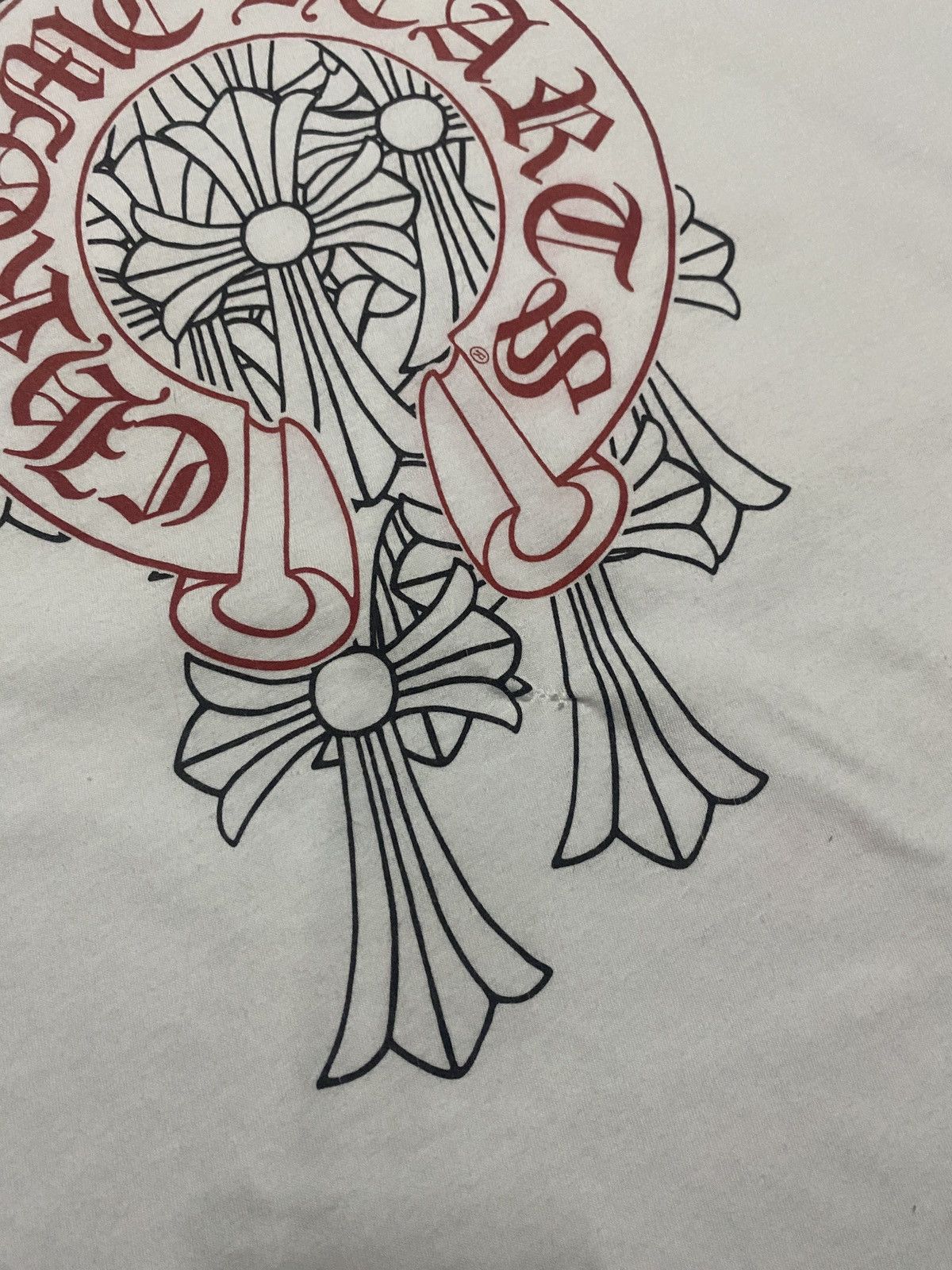 Chrome Hearts RARE - CEMETERY CROSS RED HORSESHOE CHROME HEARTS TEE Size US XXL / EU 58 / 5 - 4 Thumbnail