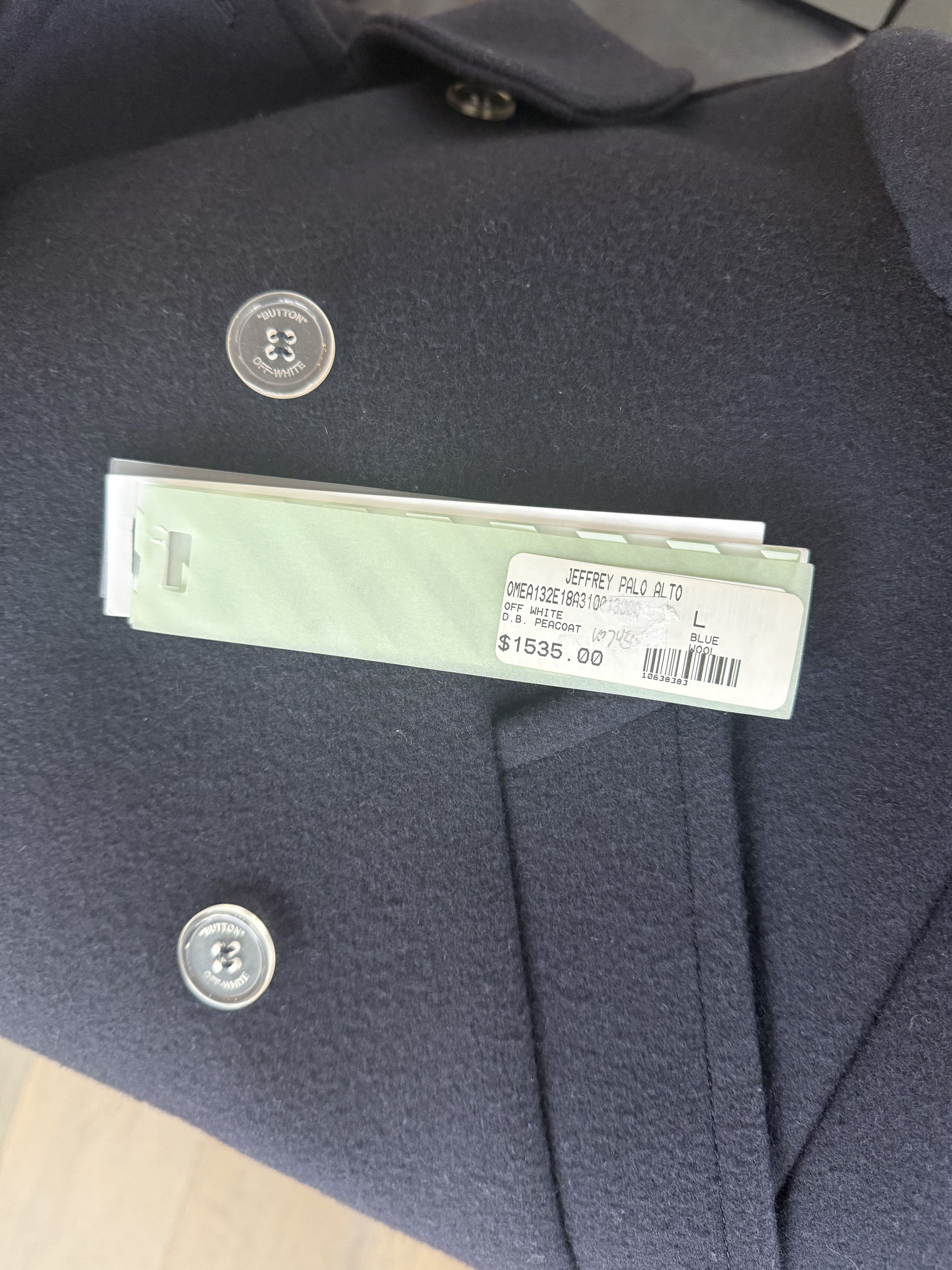 Off-White × Virgil Abloh Off-White Virgil Abloh Wool Peacoat Size US L / EU 52-54 / 3 - 7 Thumbnail