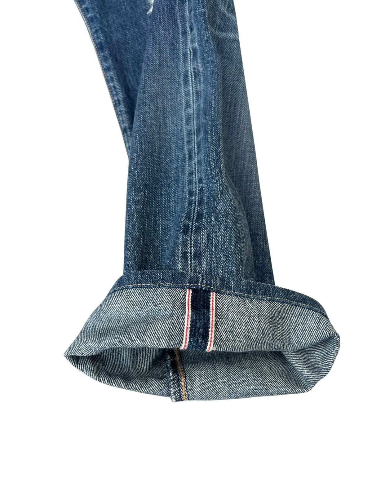 KURO KURO Japan GRAPHITE Distressed Denim Selvedge Jeans Size US 32 / EU 48 - 14 Thumbnail