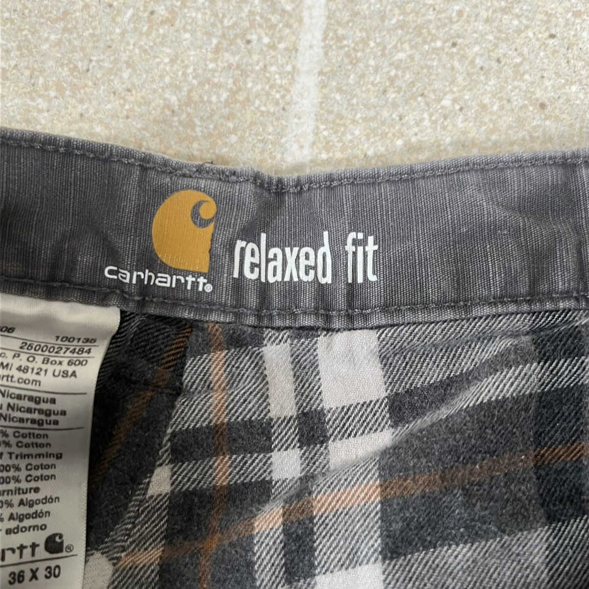 Carhartt Carhartt Cargo Pants Men's 32x30 Gray Ripstop Flannel Lined Size US 32 / EU 48 - 6 Thumbnail