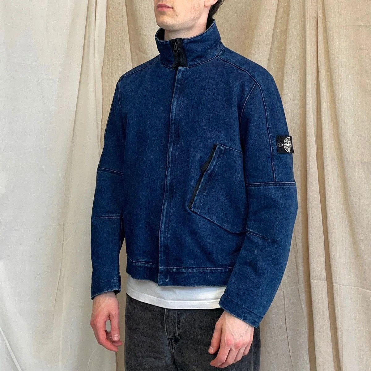 Stone Island Stone Island Polypropylene Denim Articulated Jacket sz L Size US L / EU 52-54 / 3 - 12 Thumbnail