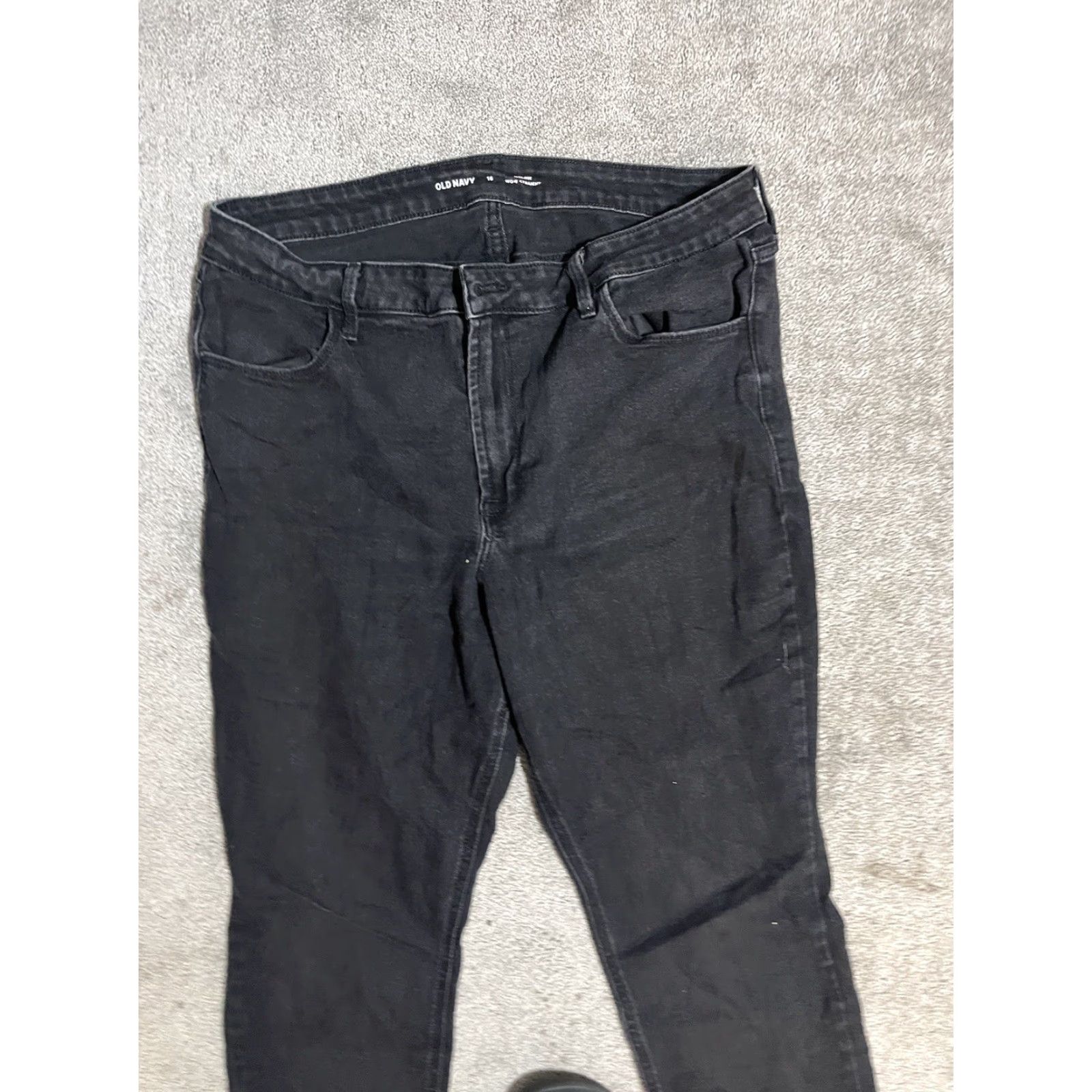 Old Navy Old Navy Jeans High Rise WOW Straight Women's Size 16 Medium Wash Black Size 38" / US 16 / IT 52 - 2 Thumbnail