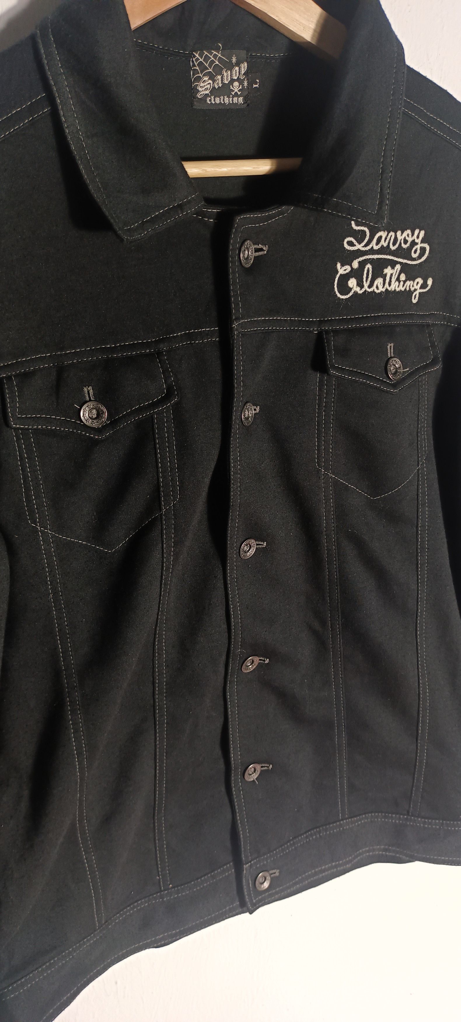 If Six Was Nine Vintage🔥Savoy Clothing Embroidery Logo Rock n Roll design Size US L / EU 52-54 / 3 - 4 Thumbnail
