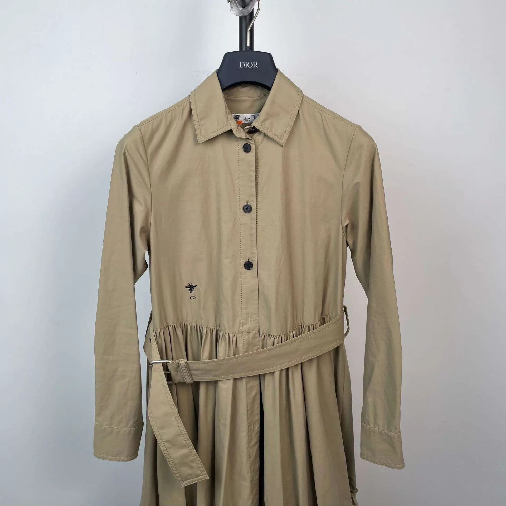 Dior Dior cotton long dress 36 khaki Size S / US 4 / IT 40 - 9 Thumbnail