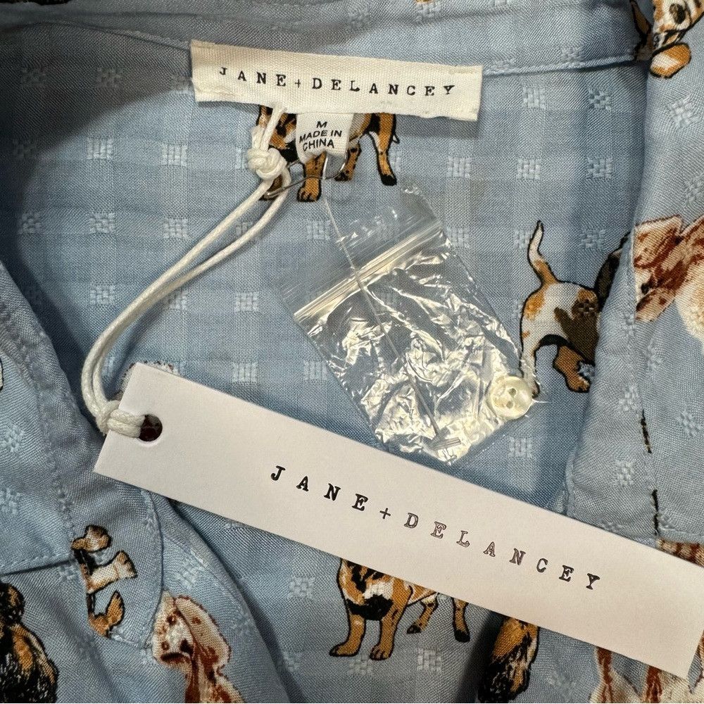 Other NWT New Jane and Delancey Dog Lovers Dogs Short Sleeve Shir Size M / US 6-8 / IT 42-44 - 6 Thumbnail