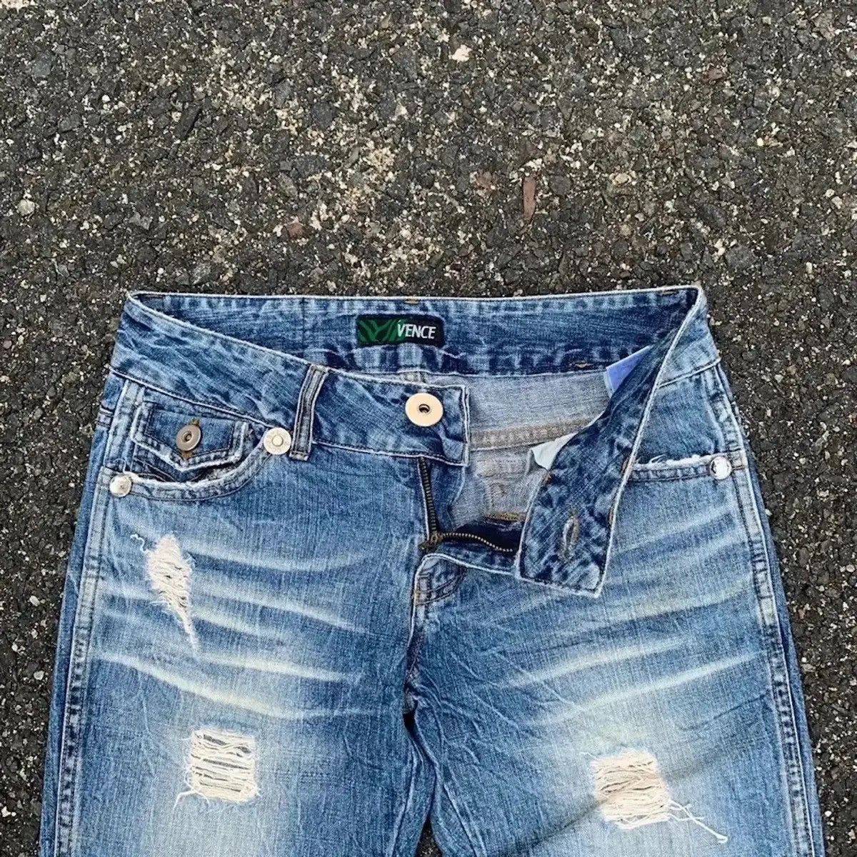 Japanese Brand FLARE/BOOTCUT 💥 VINTAGE VENCE JEANS DISTRESSED DENIM PANTS Size US 28 / EU 44 - 7 Thumbnail