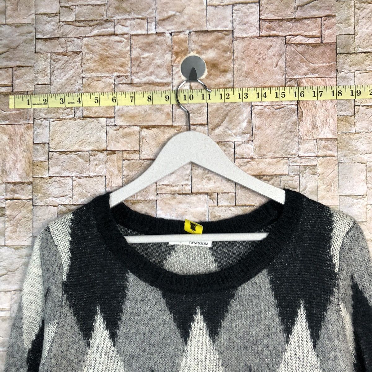Homespun Knitwear Twhroom Grey Knitwear sweatshirt mohaor #A267 Size US S / EU 44-46 / 1 - 4 Thumbnail
