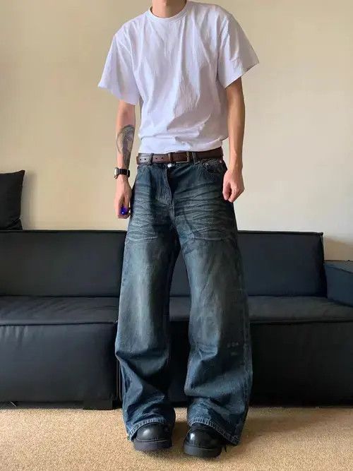 VIBE Faded Blue Baggy jeans Size US 30 / EU 46 - 4 Thumbnail