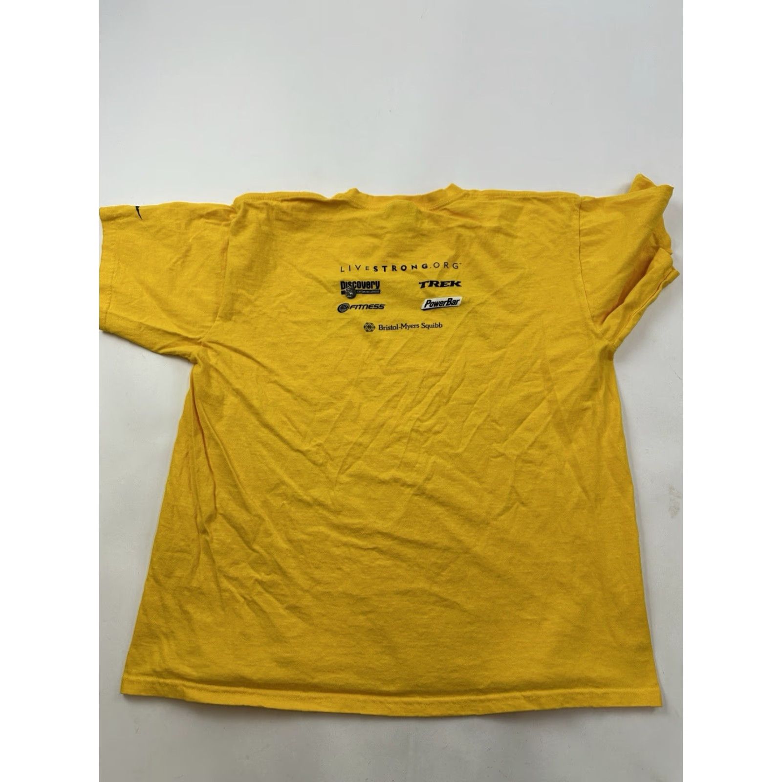 Nike Nike Shirt Mens L Yellow Short Sleeve Livestrong Cycling Portland 2005 Size US L / EU 52-54 / 3 - 5 Thumbnail
