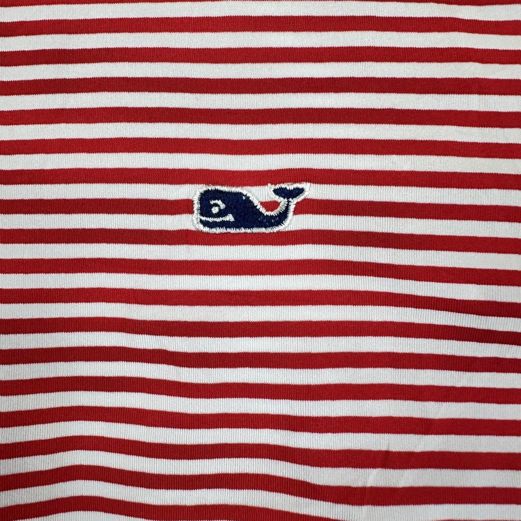 Vineyard Vines Vineyard Vines Polo Shirt Mens Large Red White Striped Performance Stretch Golf Shirt Size US L / EU 52-54 / 3 - 4 Thumbnail