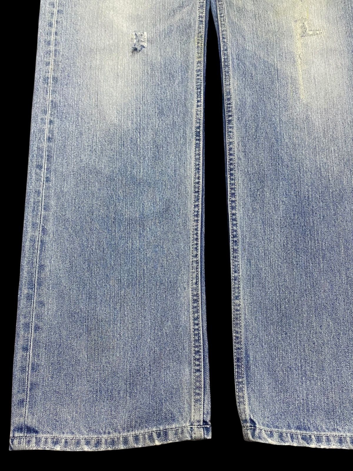 Tommy Hilfiger Vintage Tommy Jean Embroidered Faded Distressed Loose Jeans Size US 36 / EU 52 - 7 Thumbnail