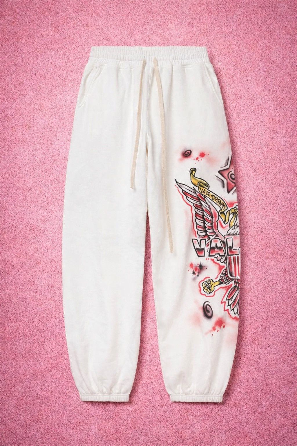 Vale Vale Forever White Flag Sweatpants Size US 34 / EU 50 - 1 Thumbnail