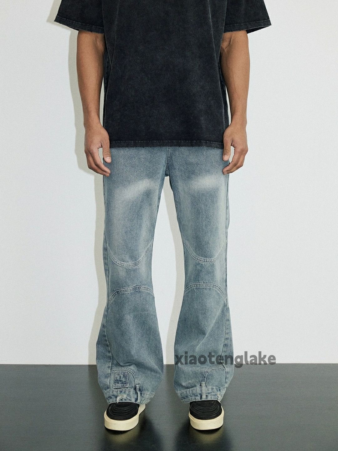 Jean × Vintage washed faded cleanfit yuppie skate punk flared jeans Size US 30 / EU 46 - 1 Thumbnail