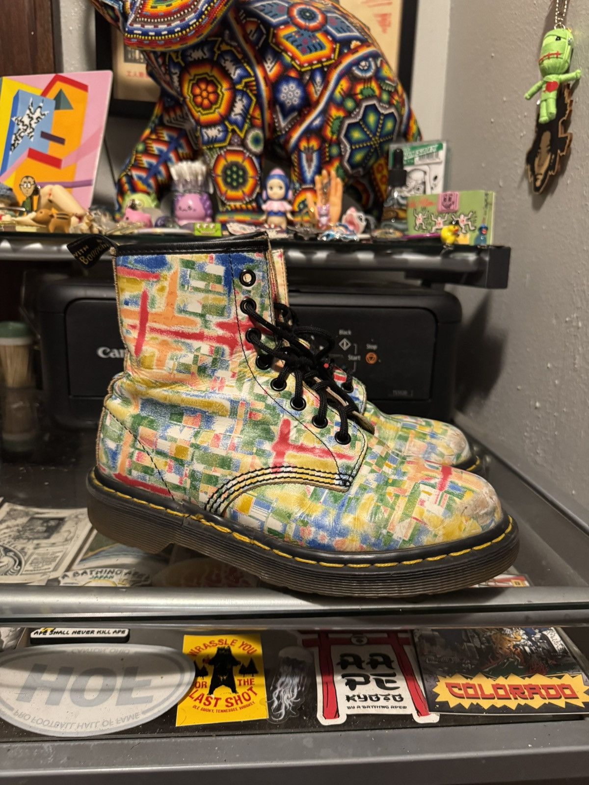 Dr. Martens Vintage Dr Martens BRUSH STROKES BOOTS MADE IN ENGLAND Size US 9 / IT 39 - 1 Thumbnail