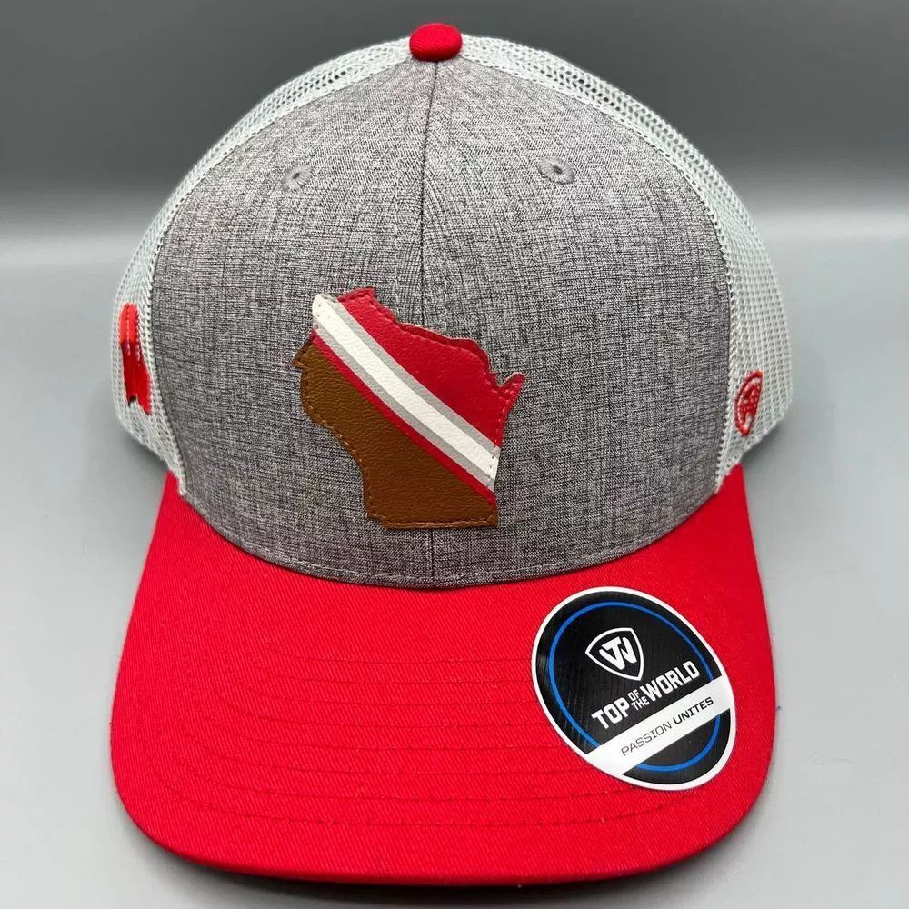 Top Of The World Wisconsin Badgers Trucker Hat Men Top of the World Snap Back Size ONE SIZE - 1 Thumbnail