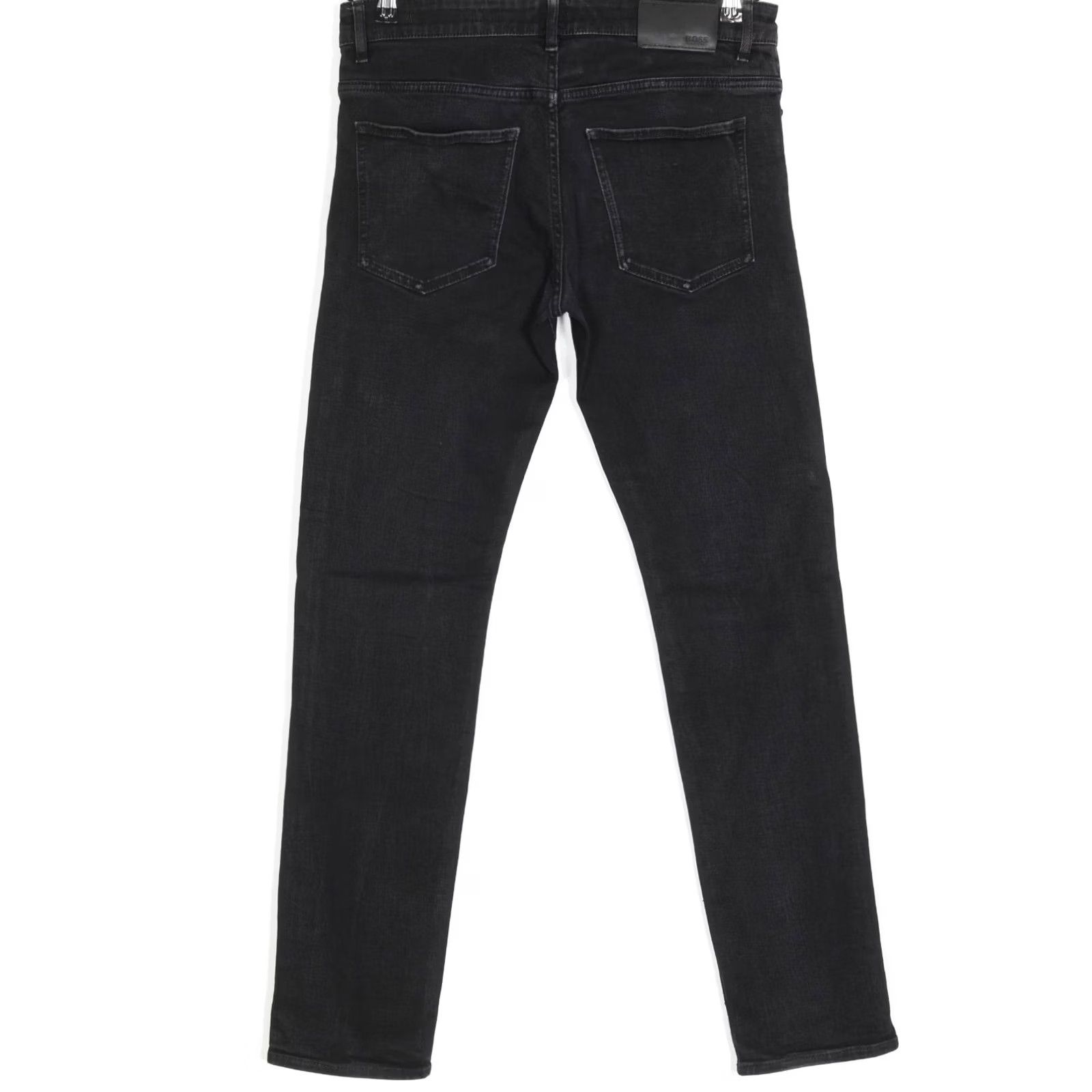 Hugo Boss HUGO BOSS Delaware3 Slim Fit Jeans Men 32W 32L Stretch Candiani Denim Black 5-Pocket Rise Mid Mens Size US 32 / EU 48 - 3 Thumbnail