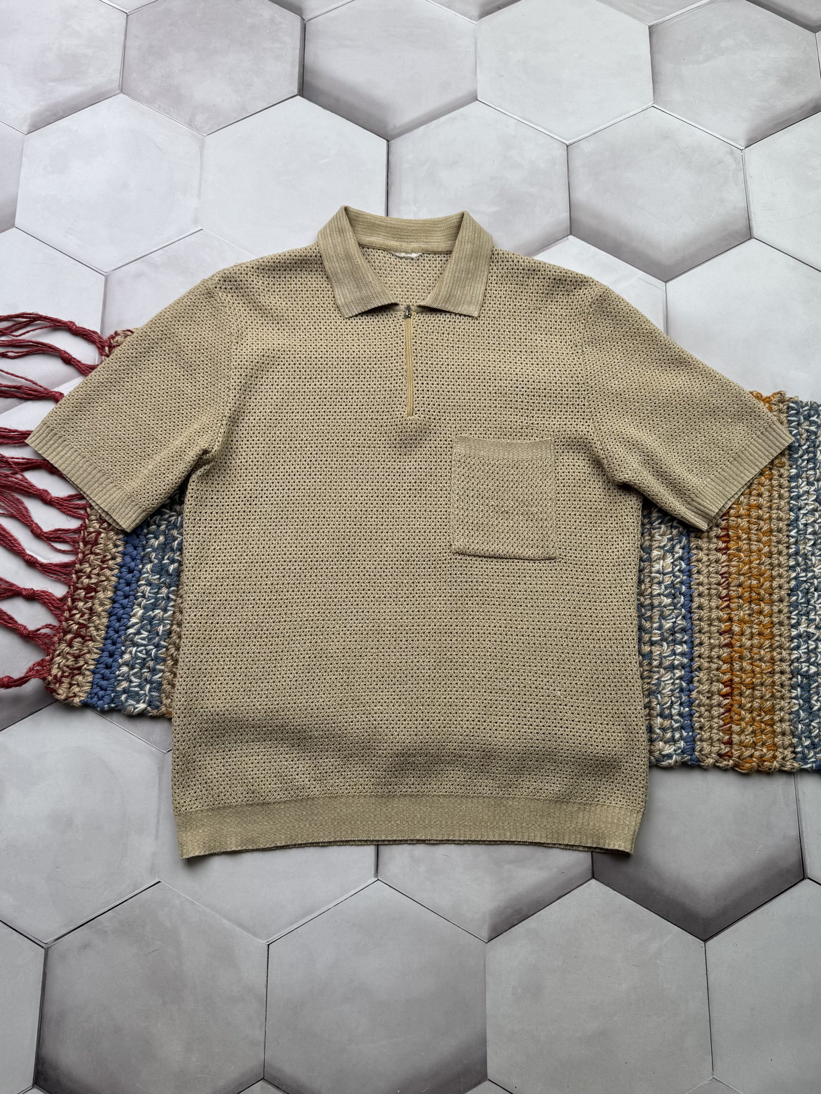 Vintage Vintage Mesh Retro Polo T-Shirt (E4) Size US S / EU 44-46 / 1 - 1 Thumbnail