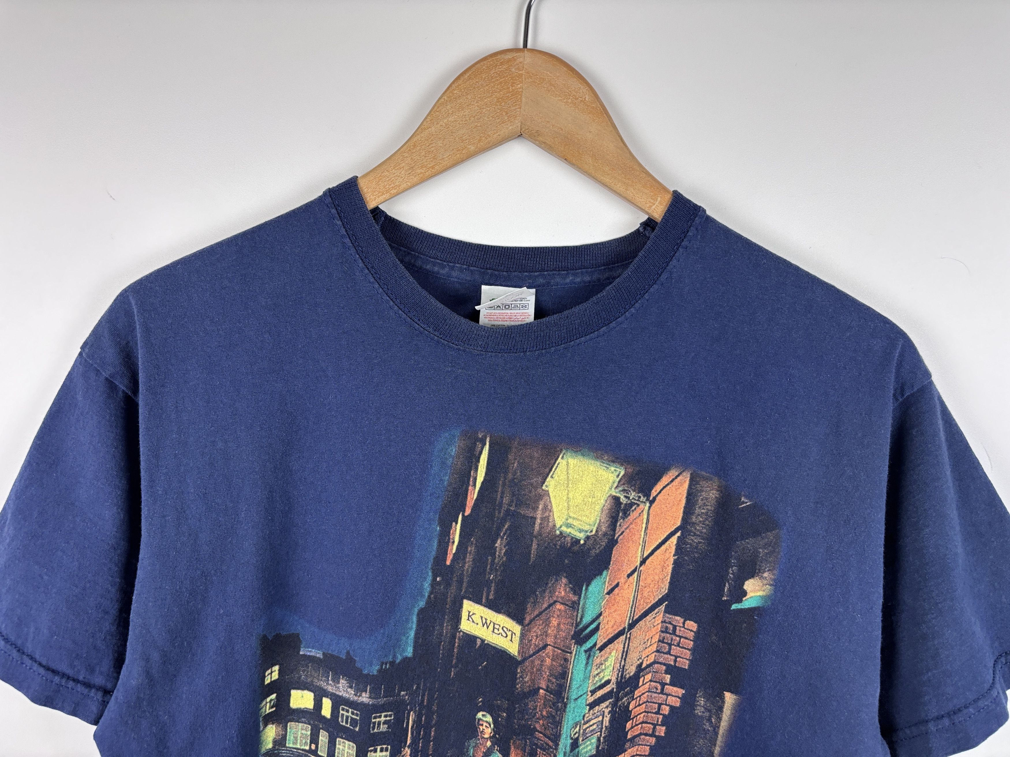 Band Tees Vintage David Bowie Ziggy Stardust T-Shirt Blue Mens Size M Size US M / EU 48-50 / 2 - 2 Thumbnail