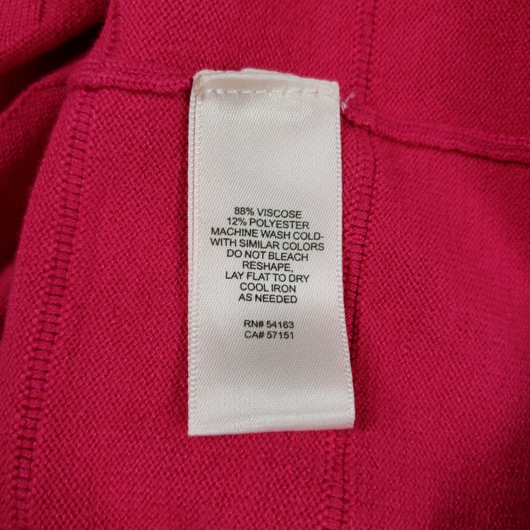 Vintage Eliza J Womens Sweater Dress Small Pink Solid Half Sleeve Viscose Blend Pullover Round Neck Dress Length Short Womens Size S / US 4 / IT 40 - 5 Thumbnail