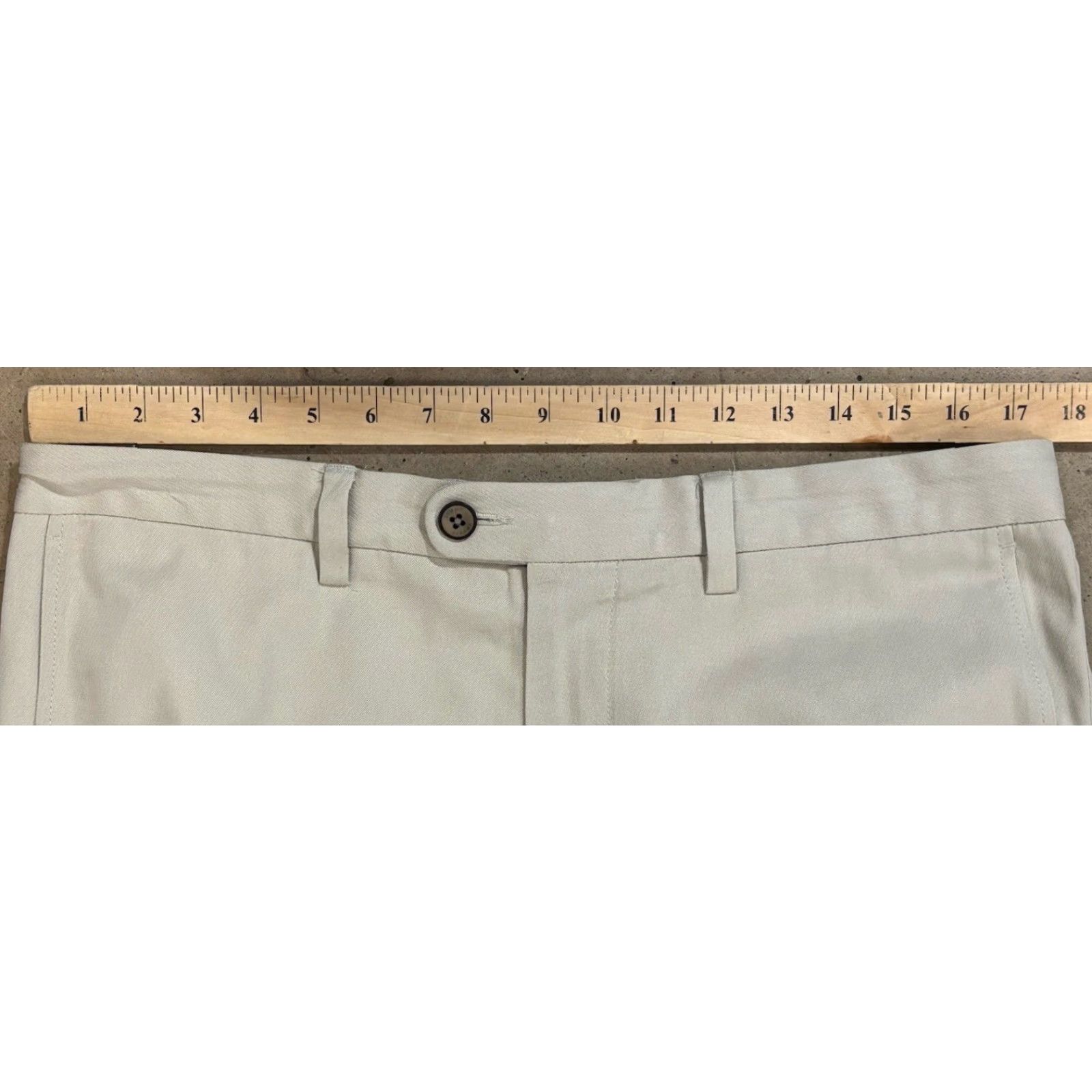 Tommy Bahama TOMMY BAHAMA Silk Blend Pants Trousers 34x30 Mens Beige Beach Flat Front Size US 34 / EU 50 - 6 Thumbnail