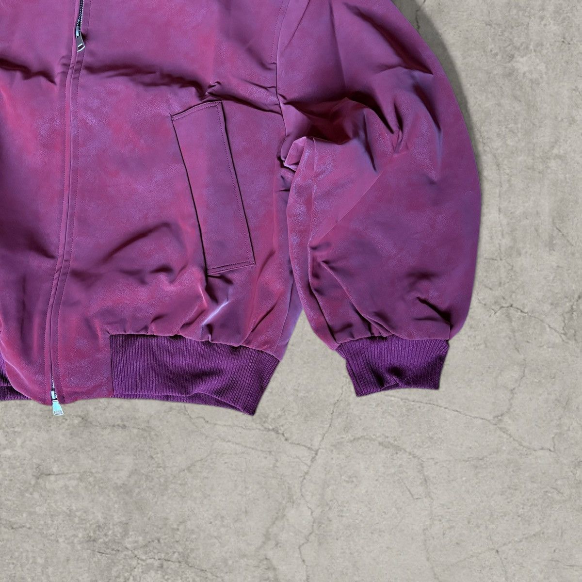 Japanese Brand Cool military zip up bomber jacket in burgundy red. Size L Size US L / EU 52-54 / 3 - 3 Thumbnail