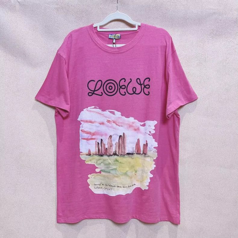 Loewe LOEWE Watercolor short-sleeved T-shirt Size L / US 10 / IT 46 - 1 Thumbnail
