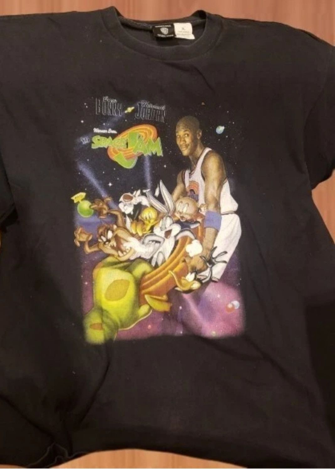 Warner Bros VINTAGE 1995 Space Jam Looney Tunes Jordan T-shirt XL Size US XL / EU 56 / 4 - 1 Thumbnail
